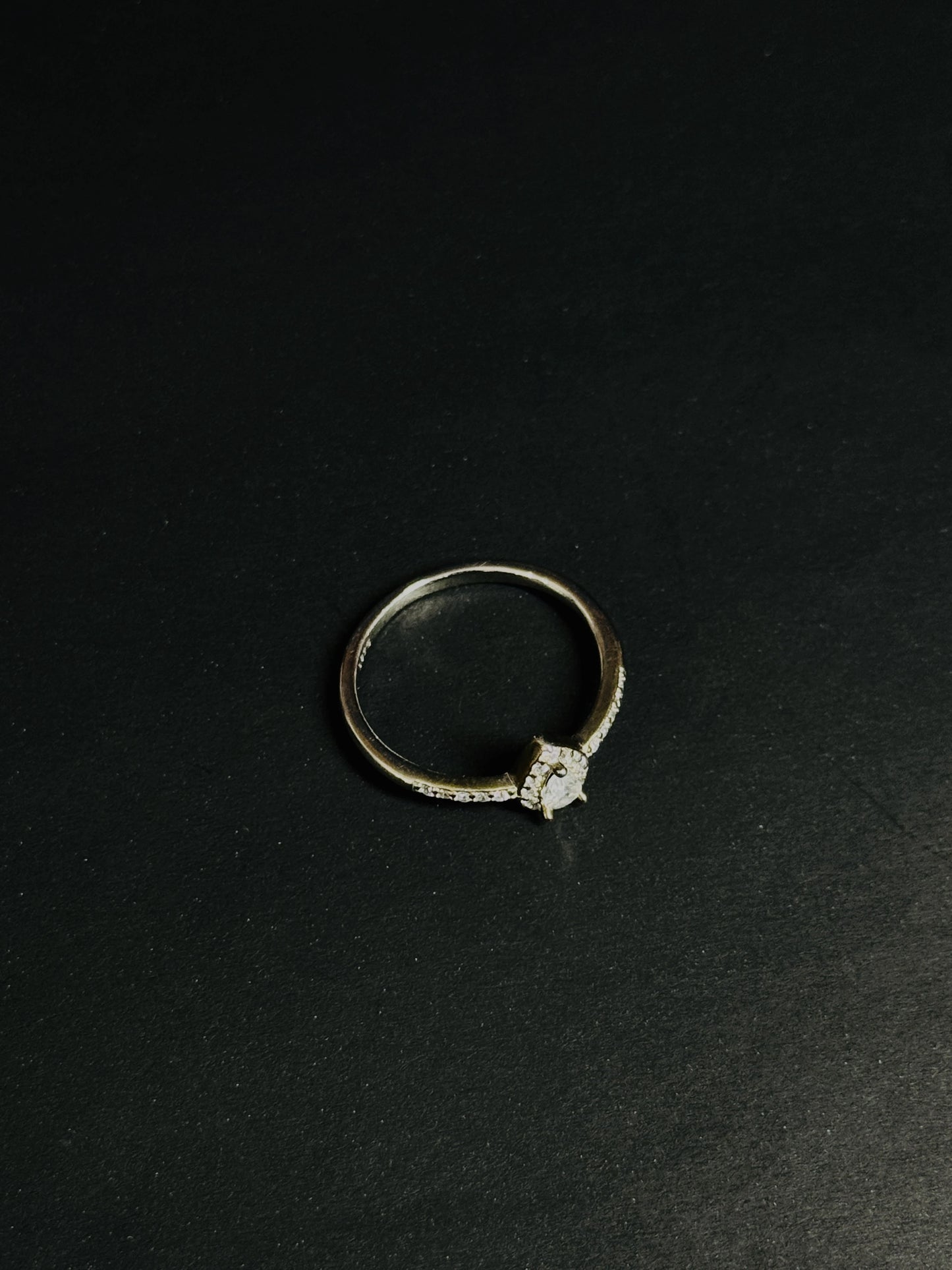 Natural White Topaz Teardrop Halo Ring – 925 Sterling Silver Pear Cut Promise Ring