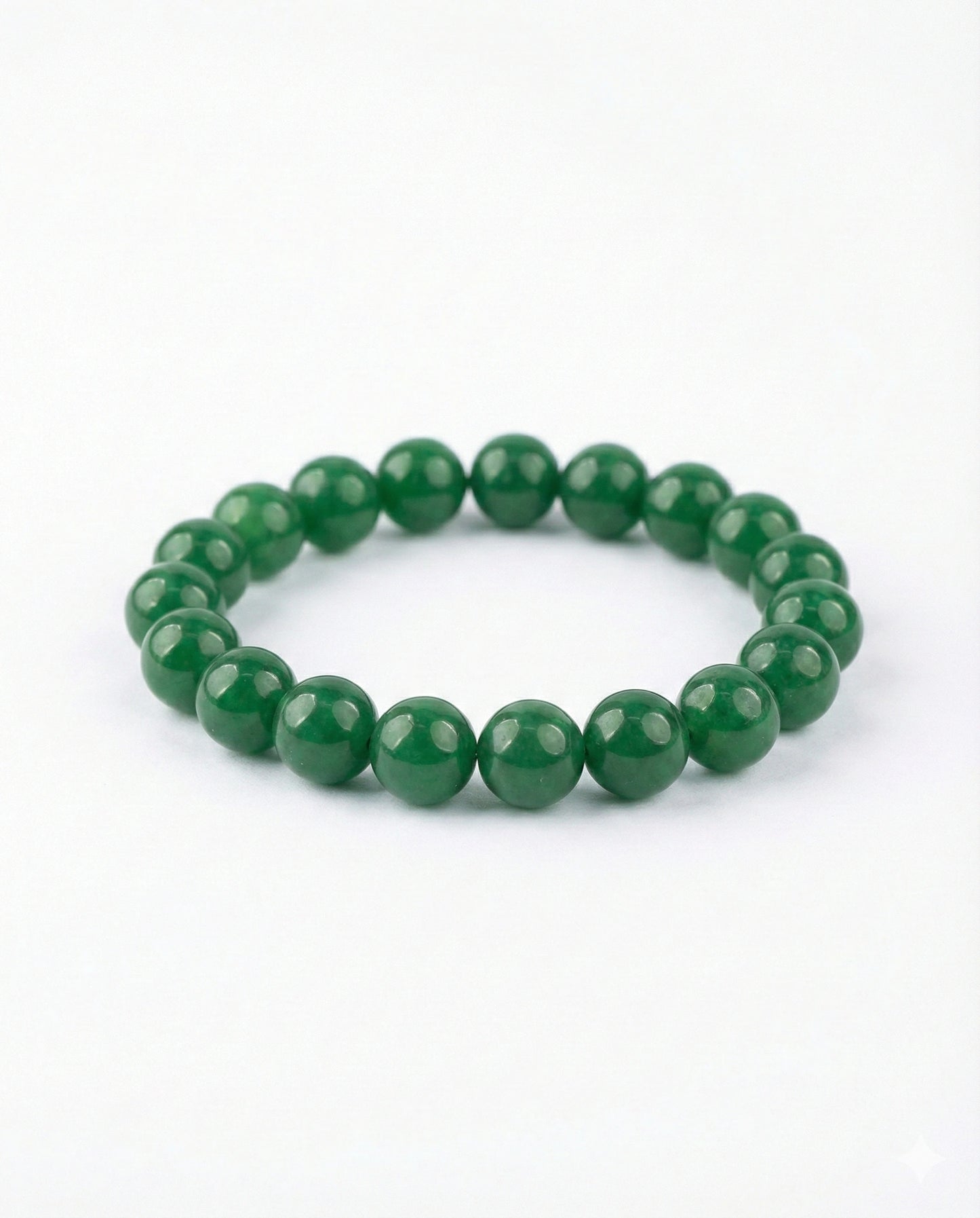 Attract luck and prosperity with this Natural Green Jade beaded bracelet. Handcrafted with premium 8mm green gemstones for harmony and abundance.