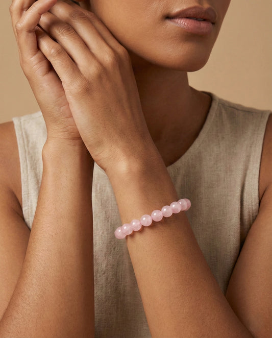 Rose Quartz Beaded Bracelet