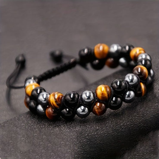 Double Bond  Stone Bracelet for men's Fashion & style