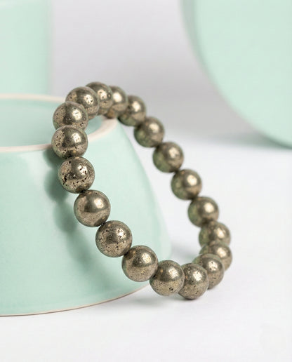 Pyrite Beaded Bracelet