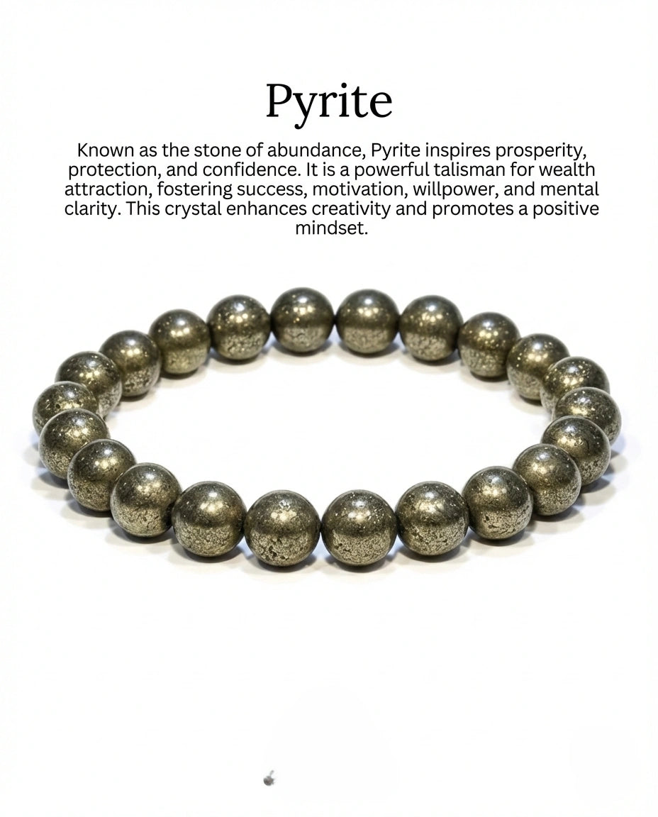 Pyrite Beaded Bracelet