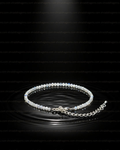 Natural Aquamarine Anklet | Genuine Crystal for Calm & Courage