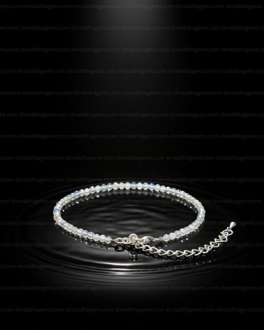 Natural Aquamarine Anklet | Genuine Crystal for Calm & Courage