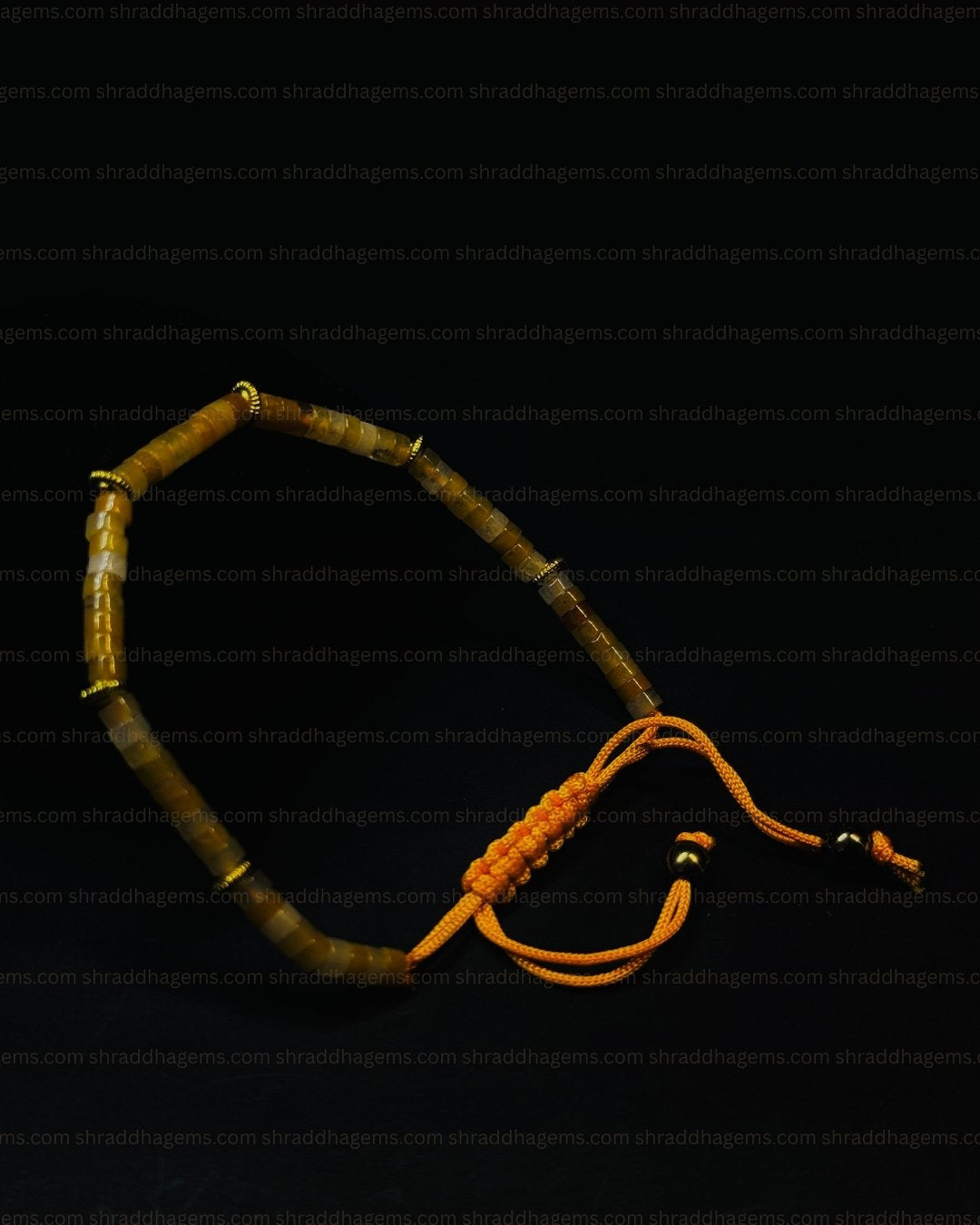 Natural Citrine Braided Bracelet – Handmade Crystal for Wealth, Success, Prosperity & Confidence