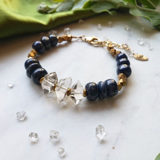 Blue&Transparent Stone Bracelet for Girl's Fashion & style