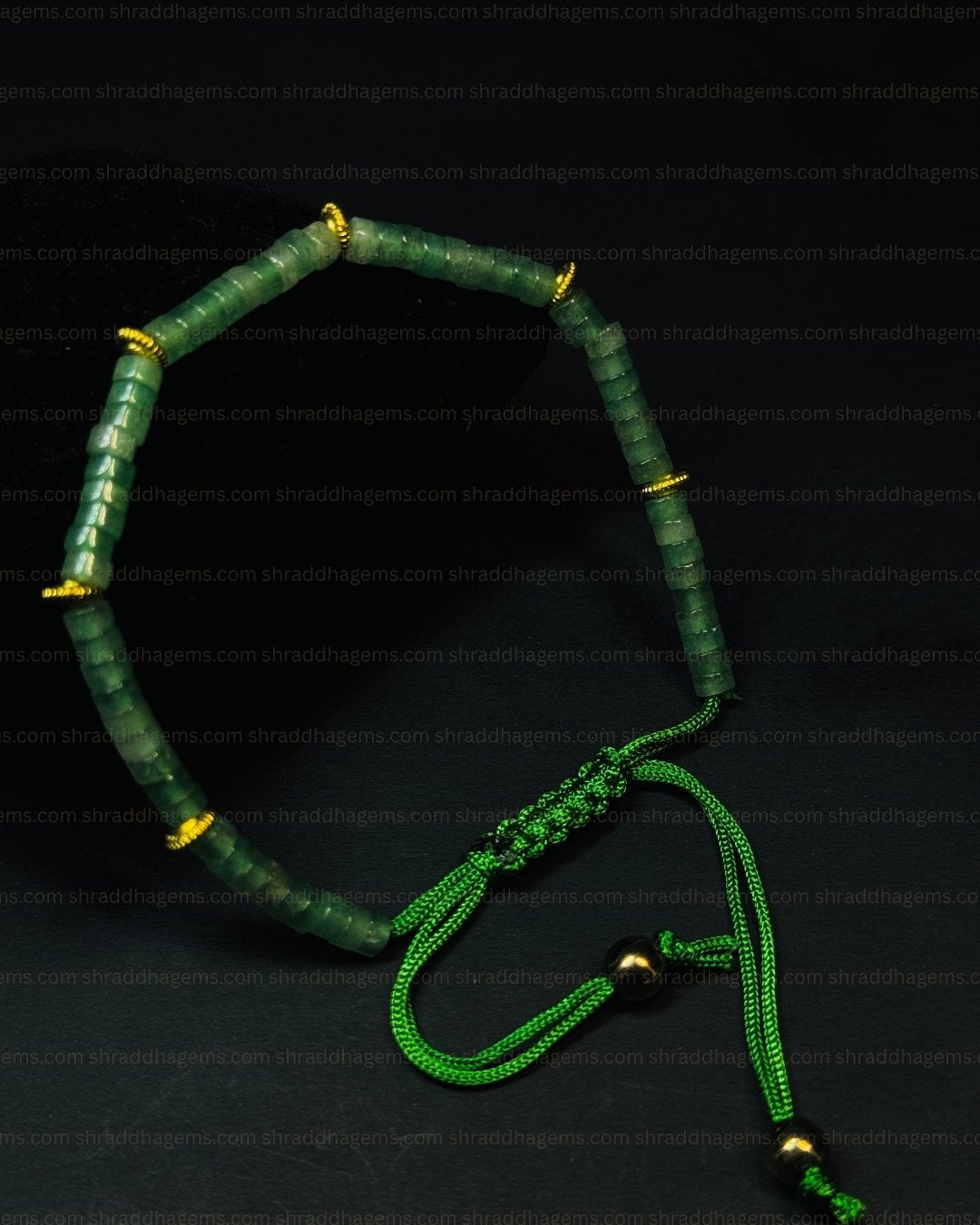 Natural Green Aventurine Braided Bracelet – Crystal for Luck, Prosperity, Healing & Heart Chakra Balance