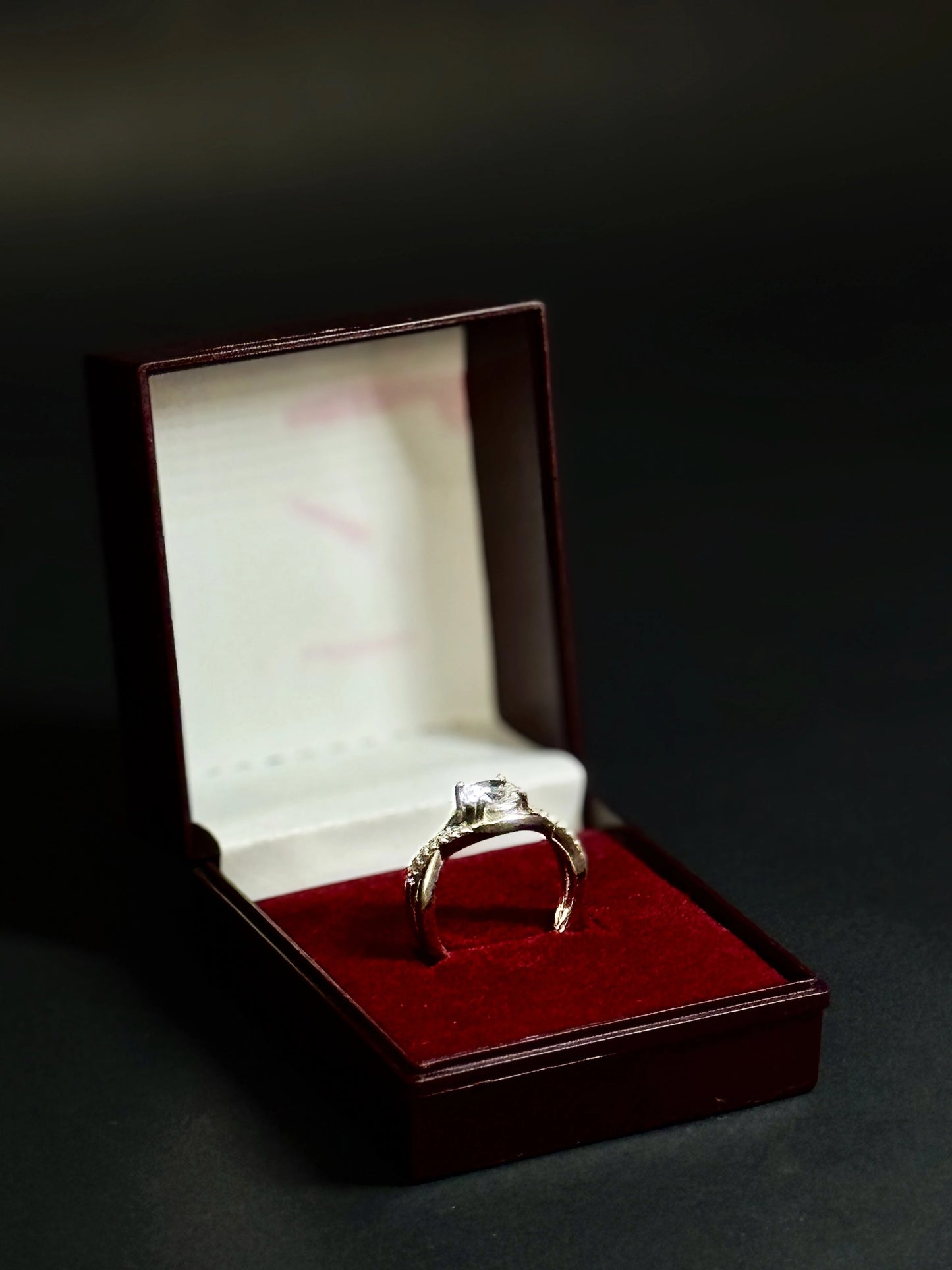 Natural White Topaz Twisted Solitaire Ring – 925 Sterling Silver Bypass Engagement Ring