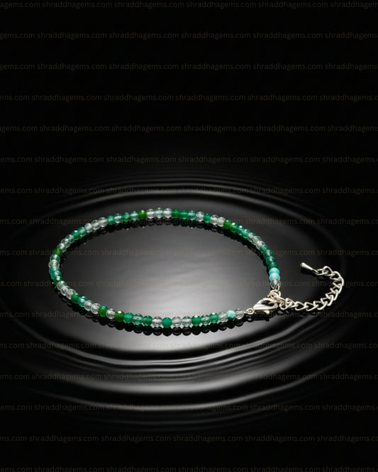 Natural Jade Anklet | Genuine Crystal for Good Luck & Prosperity