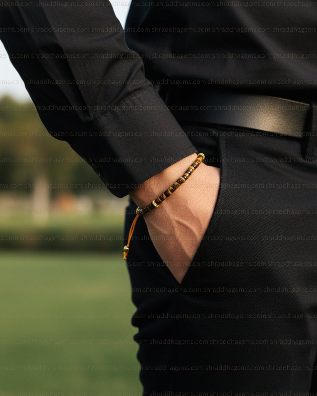 Tiger’s Eye Braided Crystal Bracelet