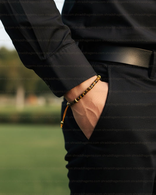 Tiger’s Eye Braided Crystal Bracelet