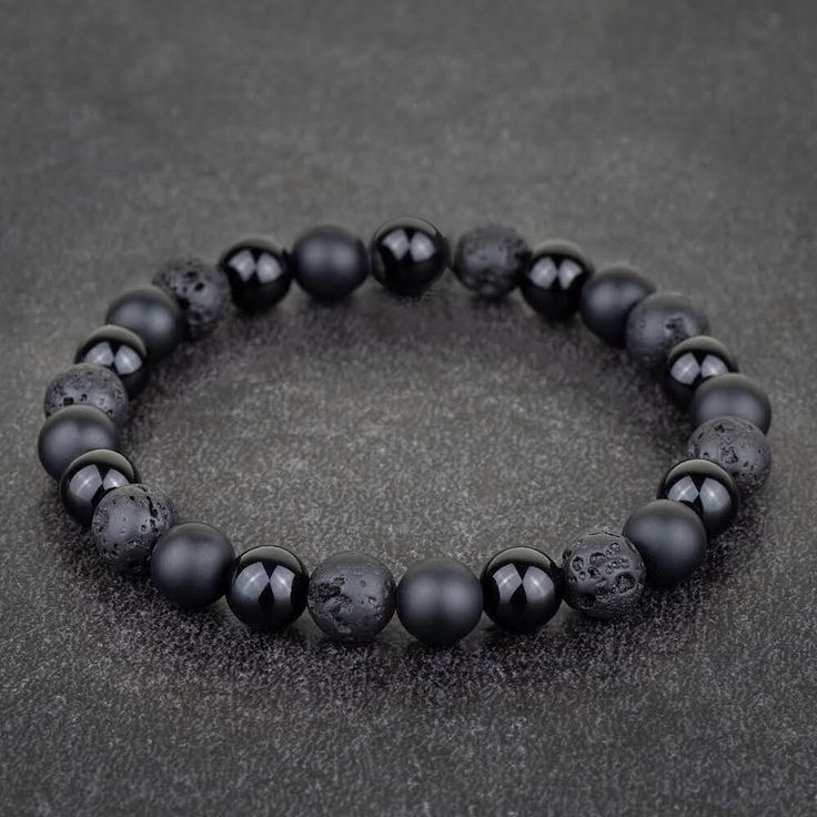 Black Stone Bracelet for men's Fashion & style
