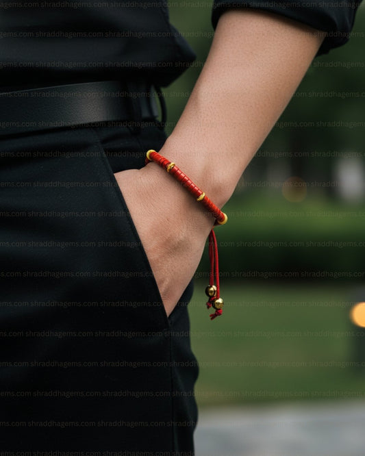 Red Jasper Healing Bracelet – Energy, Courage & Protection Crystal Braided Bracelet for Strength